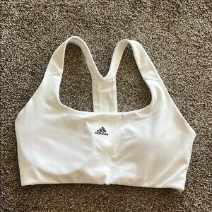 Adidas White Sports Bra